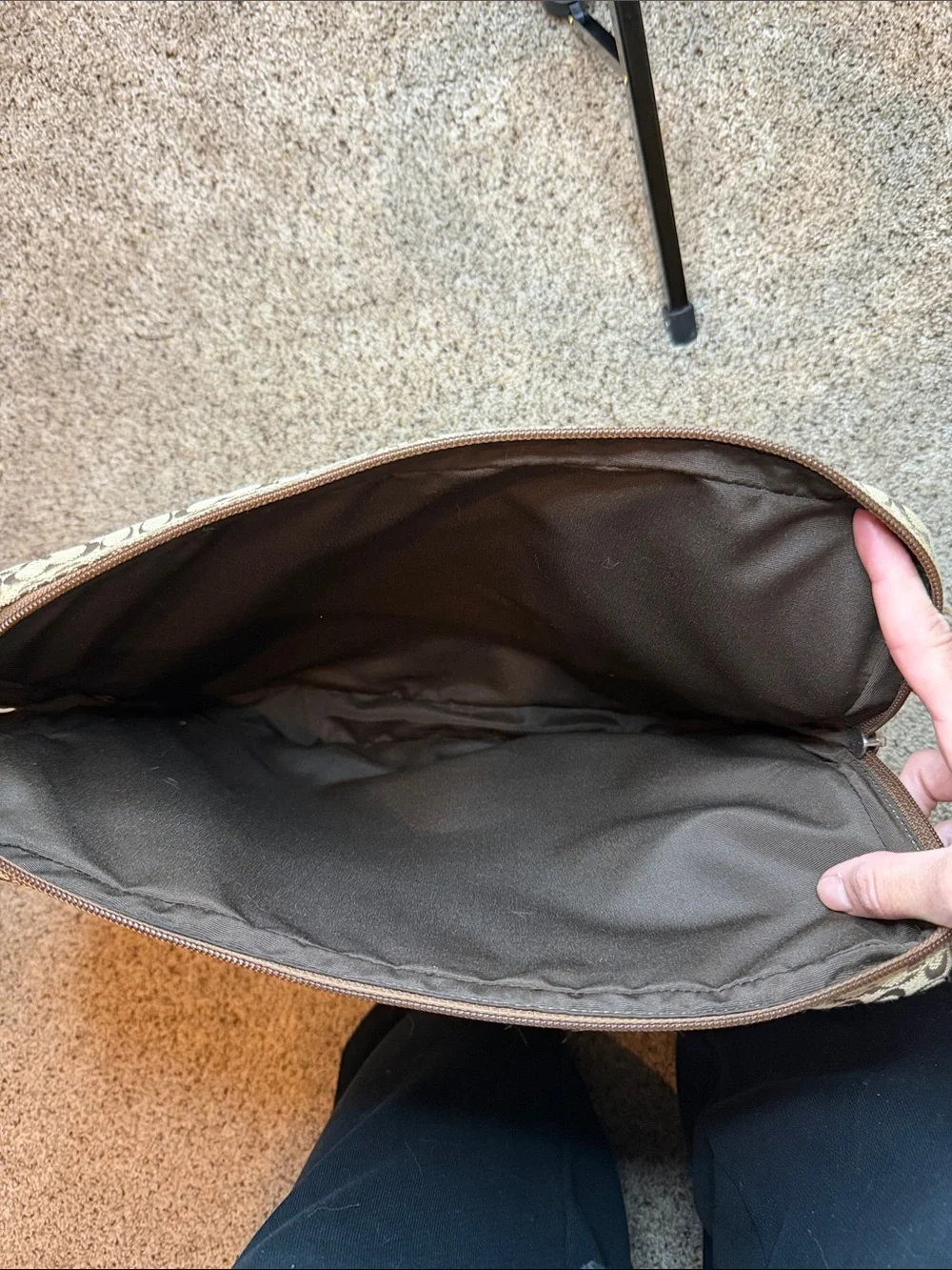 Coach Beige Signature Canvas Laptop Tote